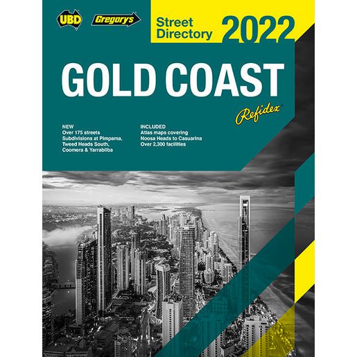 UBD Gold Coast Refidex Street Directory 2022 24th Edition