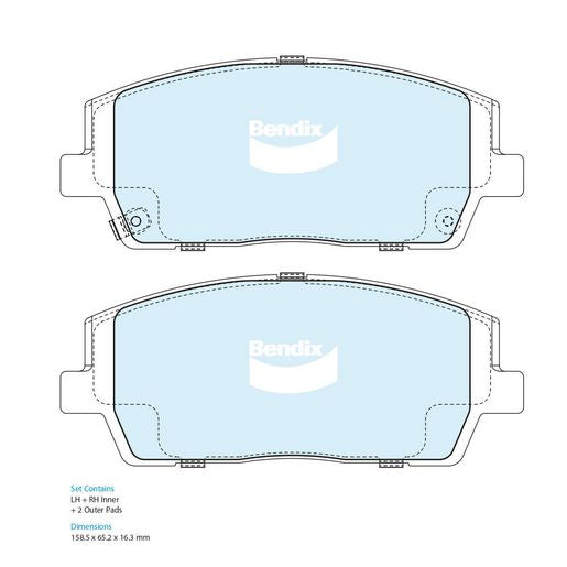 Bendix Brake Pads Set - Heavy Duty DB2631 HD