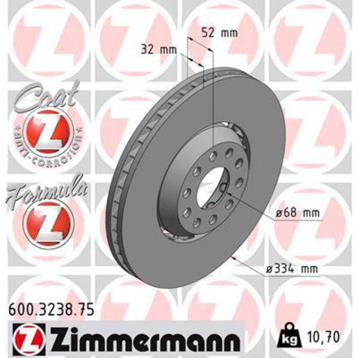Zimmermann Formula Z Brake Rotor 334mm Front RH