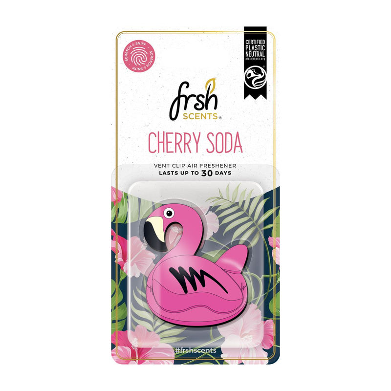 Frsh Scents Car Air Freshener Flamingo Cherry Soda Vent