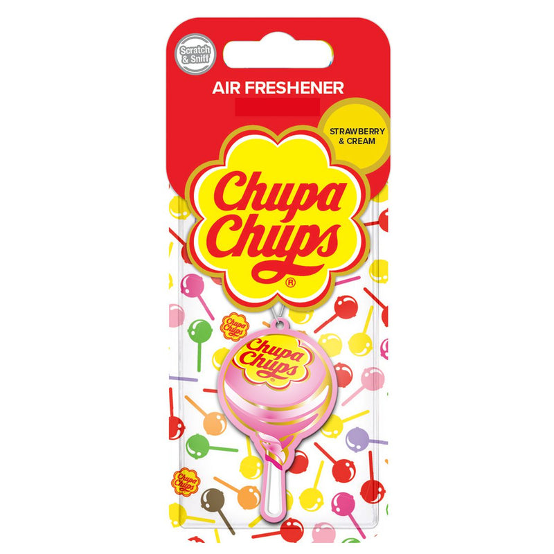 Chupa Chups Carded Lollipop Strawberry And Cream Air