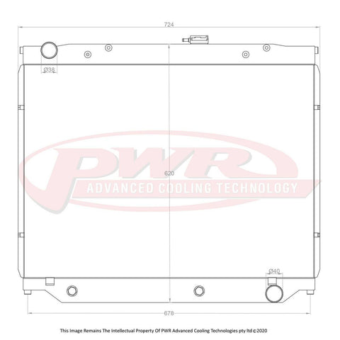 PWR Radiator 55mm (510mm) fits Toyota Landcruiser 100/105