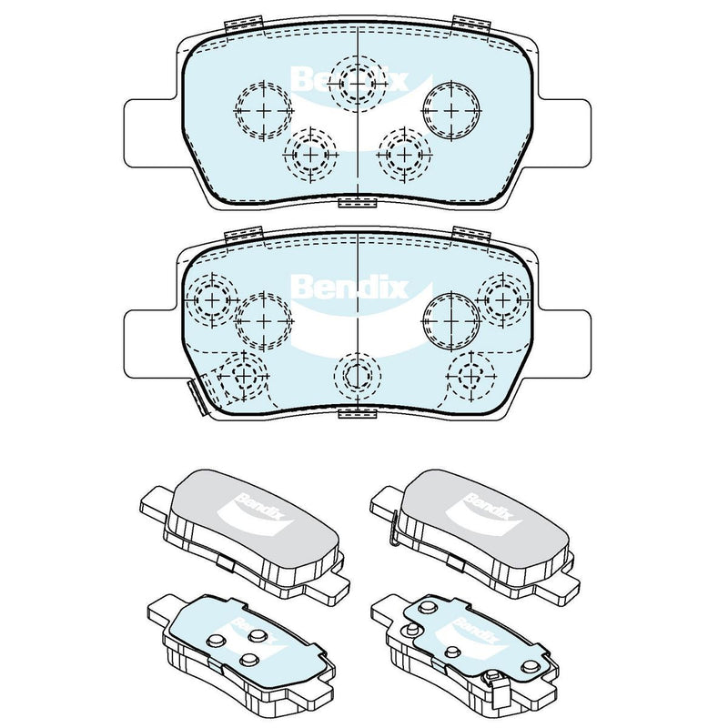 Bendix General CT Brake Pad Set Rear DB2665 GCT