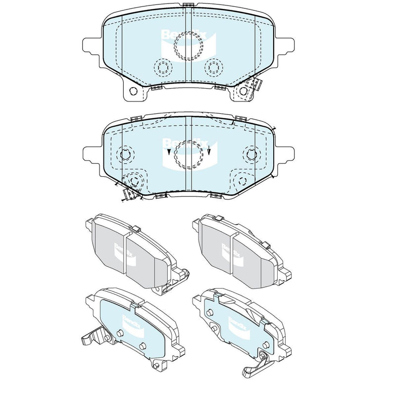 Bendix Heavy Duty Brake Pad Set Rear DB2608 HD