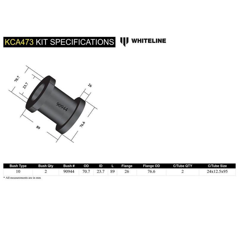 Whiteline KCA473 Radius Arm To Chassis Bushing