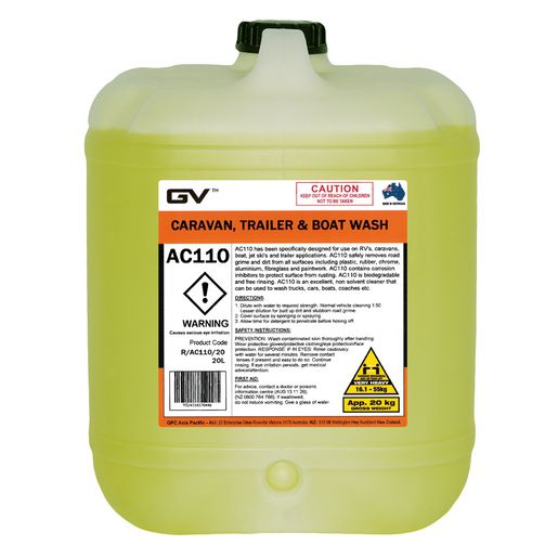 GVOil Caravan, Trailer And Boat Wash - 20L R/AC110/20