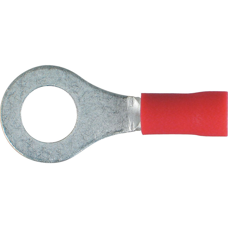 OEX Crimp Terminal Ring Red 6.3mm Vinyl (100 Pack) ACX3051