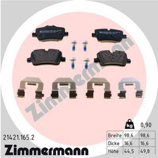 Zimmermann Brake Pad Rear Set 21421.165.2