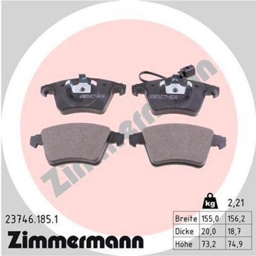 Zimmermann Brake Pad Front Set 23746.185.1