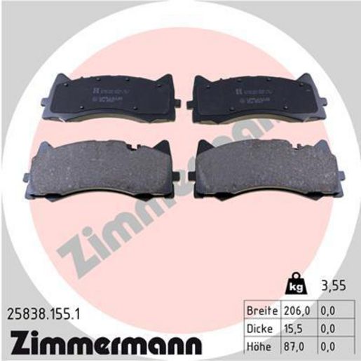 Zimmermann Brake Pad Front Set 25838.155.1
