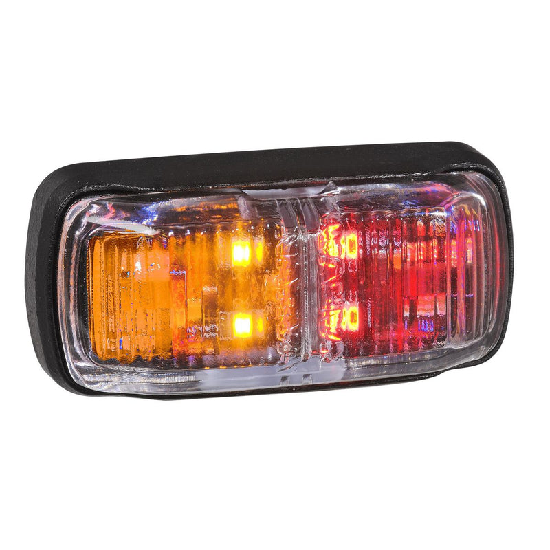Narva Model 63 Side Marker Lamp (Red/Amber) Black Base