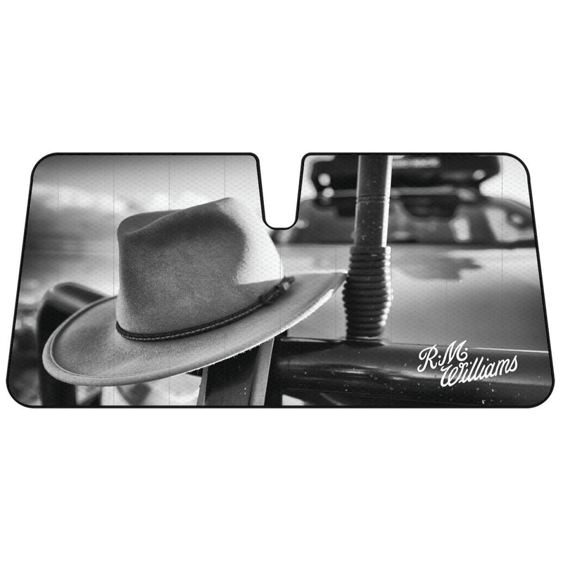 R.M. Williams Accordion Sunshade - Akubra Black/White