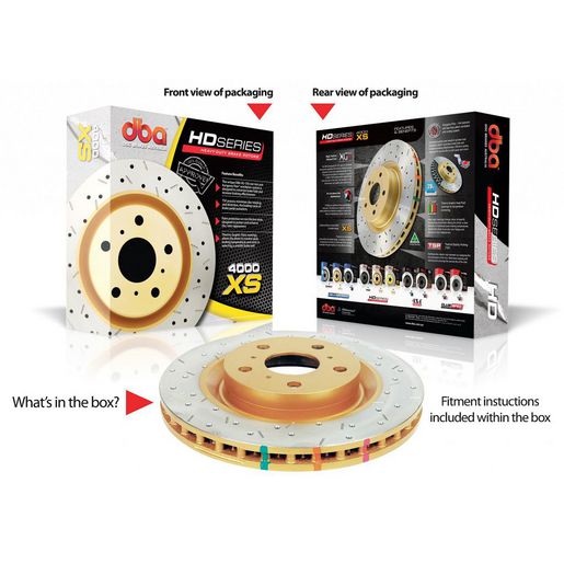 DBA HD 4000 Drilled Slotted Brake Rotor Single Front