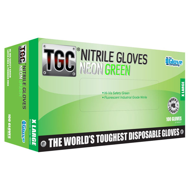 The Glove Company TGC Neon Green Nitrile Disposable