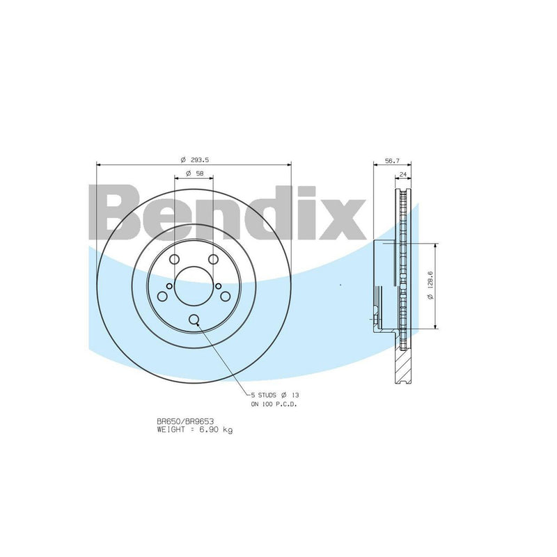 Bendix Ultimate+ Brake Rotor BR650 ULT+