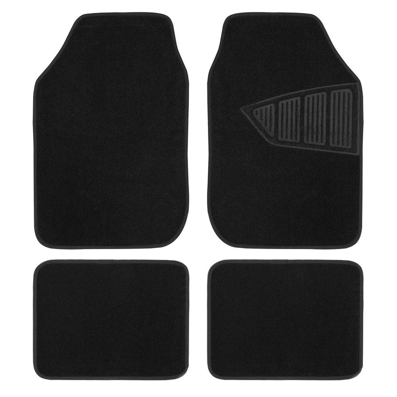 Gearup Basic Carpet Mat Set Black 4 Piece GUCM4B