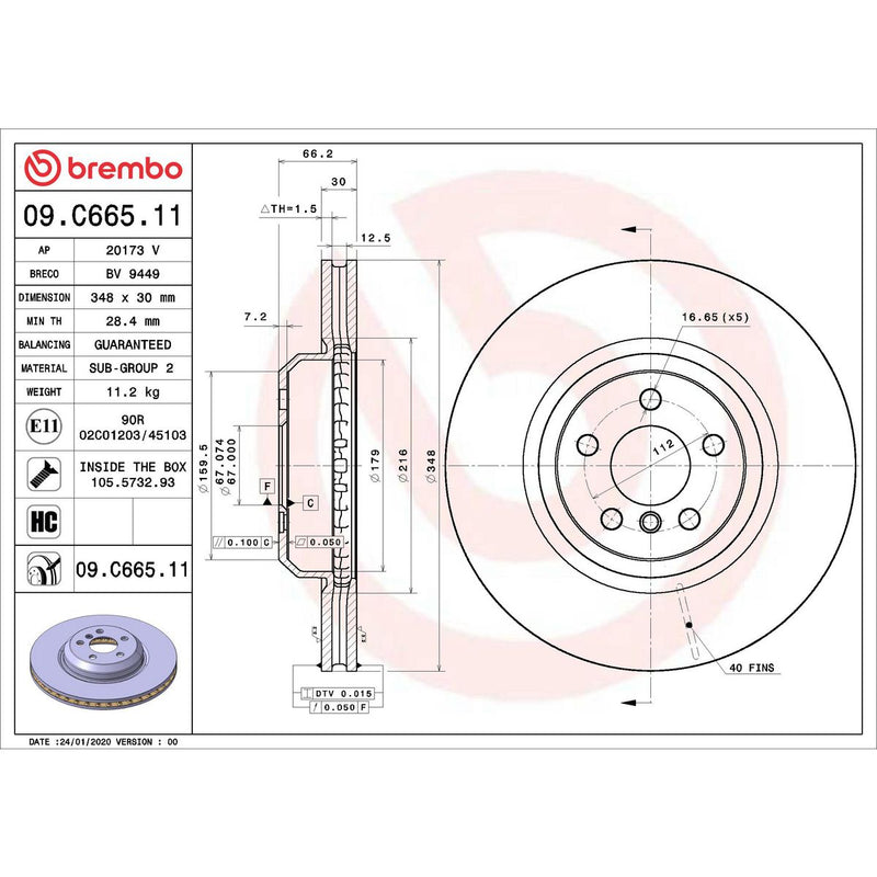 Brembo Brake Disc 09.C665.11