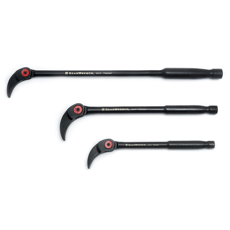 Gearwrench 3 Pc. Indexing Pry Bar Set 8in, 10in & 16in