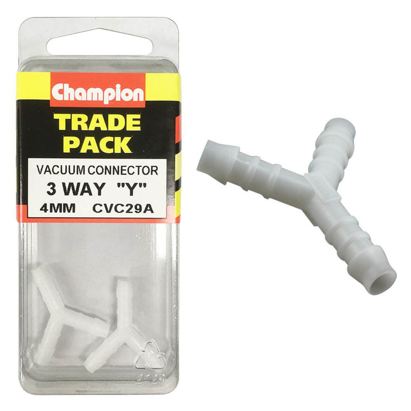 Champion Hose Fitting-Equal Y Piece-4mm CVC29A