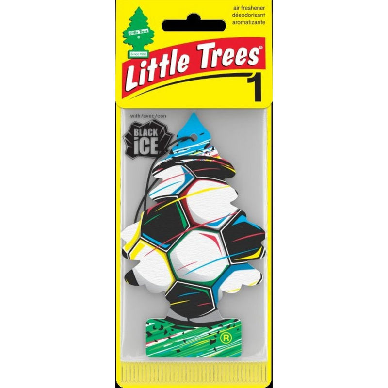 Little Trees Soccer Car Air Freshener - Black Ice Scent -