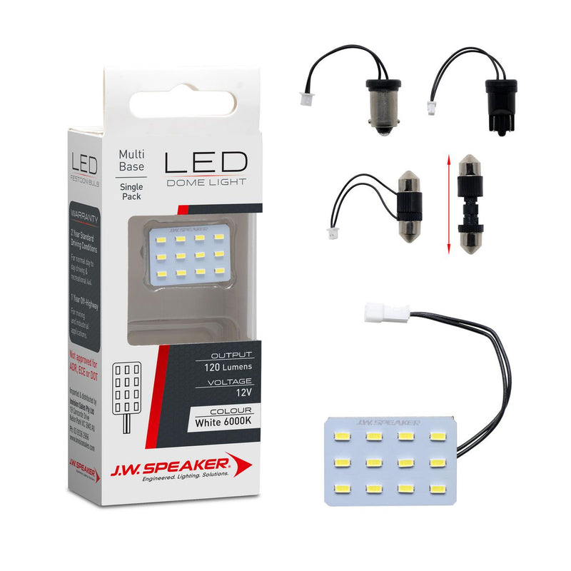 JW Speaker LED Interior Dome Light kit with Base adaptors