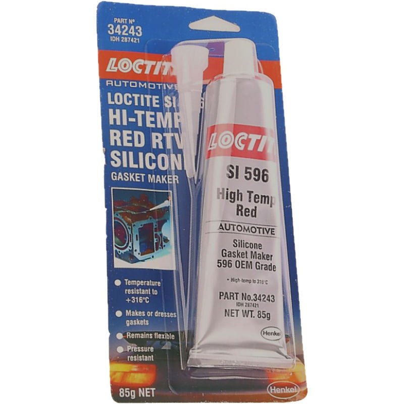 Loctite SI 596 Hi-Temp Red RTV Silicone 85g 34243