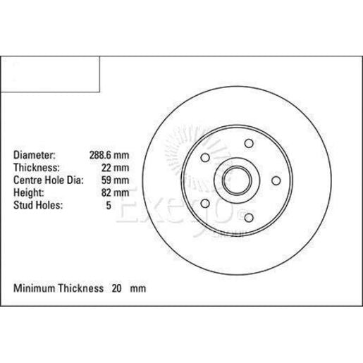 DBA Disc Brake Rotor Vented 290mm DBA017