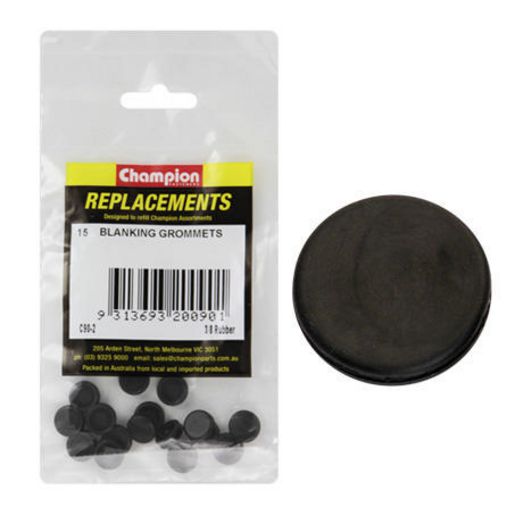 Champion Nitrile Rubber Blanking Grommet 10mm 15Pk C90-2