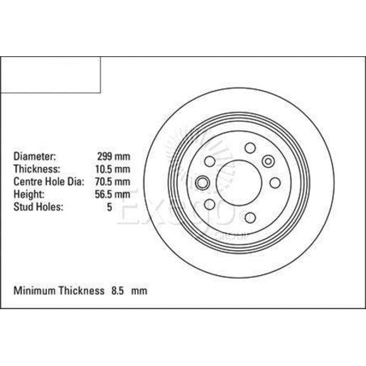 DBA Standard Brake Rotor Single 299mm Rear DBA133