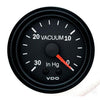 VDO Vacuum Gauge Mechanical 0-30inHg 52mm Round 150077005