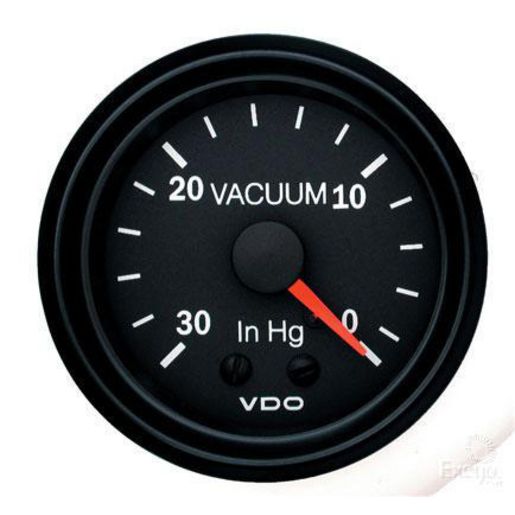VDO Vacuum Gauge Mechanical 0-30inHg 52mm Round 150077005