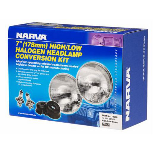 Narva 7" H4 Halogen Headlamp Conversion Kit 12V 60/55W -