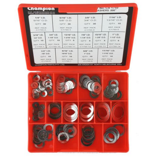 Champion Fasteners .006 Shim Steel Washer Assortment