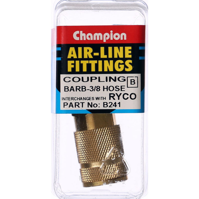 Champion Fasteners Hose Barb Coupling 3/8In B241