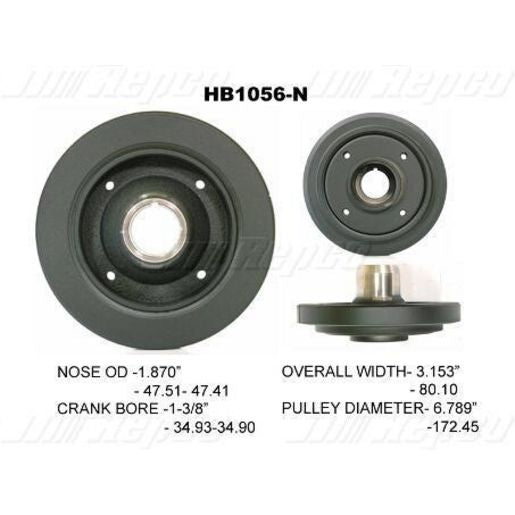 Powerbond OEM Replacement Harmonic Balancer HB1056N
