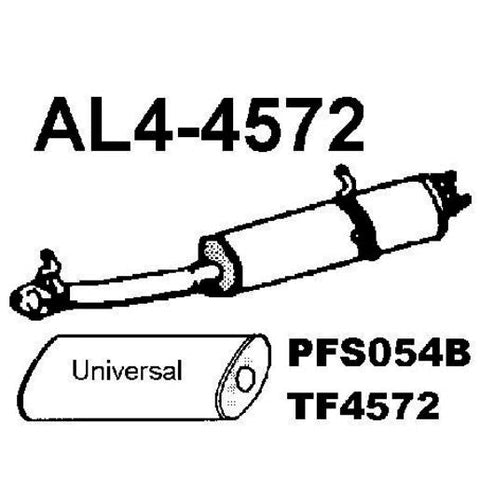 Walker Exhaust Muffler-Centre (Use M6147) AL4-4572