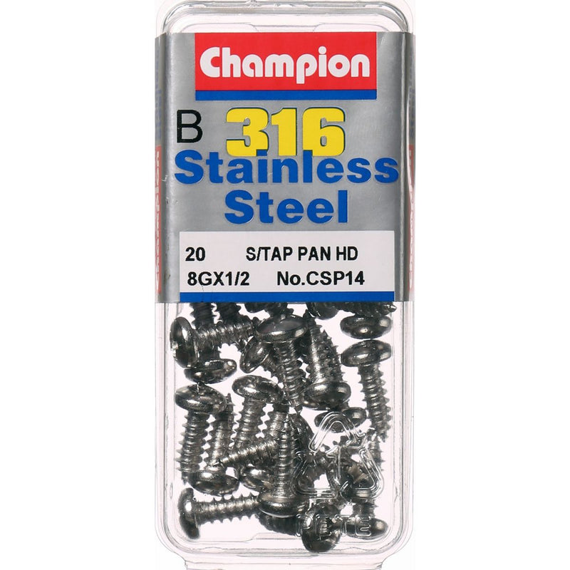 Champion Stainless Steel Screw Self Tapp Panhead Phillips