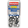 Champion Flat Washer Stainless 6mm 20Pk CSP34