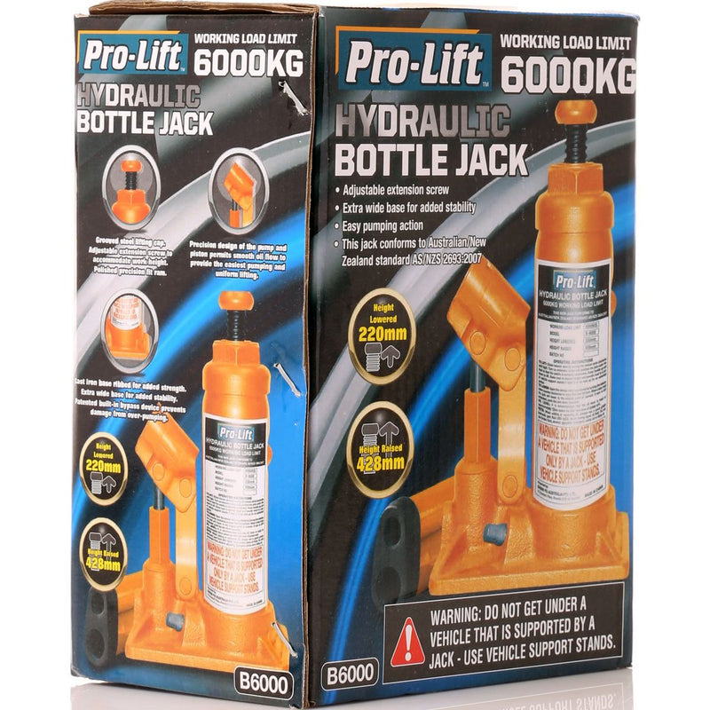 Pro-Lift Hydraulic Bottle Jack 6000kg B-6000
