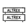 Altrex Number Plate Cover 6 Figure Carbon Fibre Without