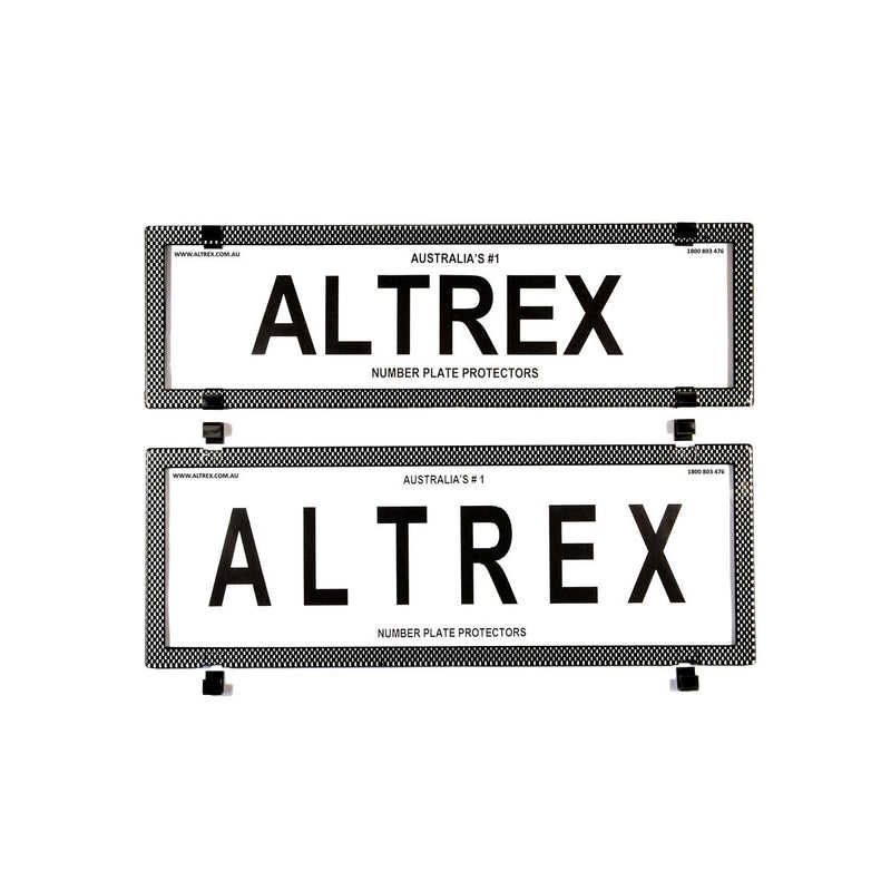 Altrex Number Plate Cover 6 Figure Silver Carbon Fibre