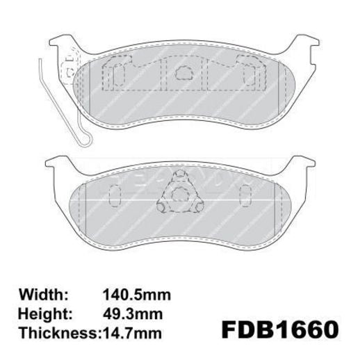 Ferodo Pad Set-Disc Brake FDB1660