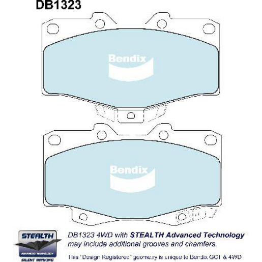 Bendix Heavy Duty Brake Pad Set Front DB1323 HD