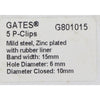 Gates P Clip With Rubber Liner 10Mm G801015