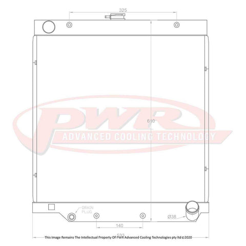 PWR Radiator 55mm fits Toyota Landcruiser HZJ70/75 Diesel