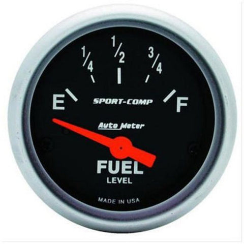 Autometer Sport-Comp 2-1/16in Fuel Level Gauge 0-30 Ohm
