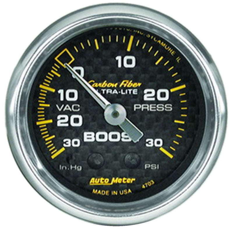 Autometer Carbon Fiber 2-1/16in Boost Vacuum Gauge