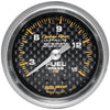 Autometer Carbon Fiber 2-1/16in Fuel Pressure Gauge