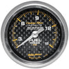 Autometer Carbon Fiber 2-1/16in Fuel Pressure Gauge