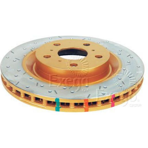 DBA HD 4000 Drilled Slotted Brake Rotor Pair 296mm Front